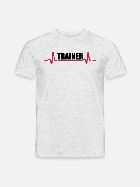 Fitness - Trainer - Männer T-Shirt - Grau meliert