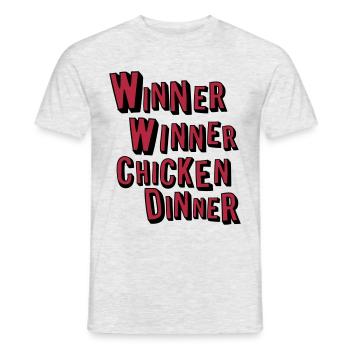 Winner Winner Chicken Dinner - Men's T-Shirt - heather grey - Front - AI Model Male 178 dark (178cm)