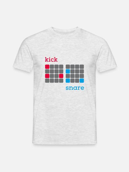 Kick Snare - Drum Machine Nerd Shirt V1 - Men's T-Shirt - heather grey