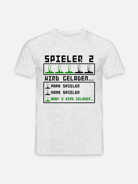 Schwangerschaft Verkünden Werdende Eltern 2 Baby - Männer T-Shirt - Grau meliert
