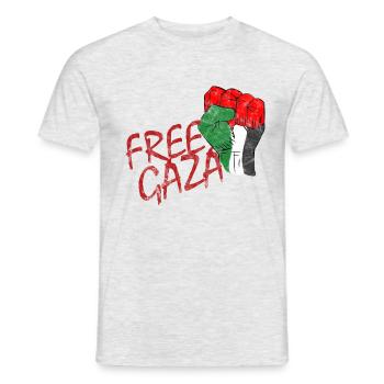 Libérez la Palestine Libérez la Liberté Palestine - T-shirt homme - gris chiné - Devant - AI Model Male 178 dark (178cm)