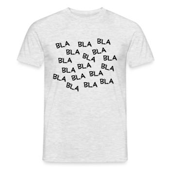 Bla blah blah oder blah blah blah. Gute oder fake news. - Männer T-Shirt - Grau meliert - Vorne - AI Model Male 178 dark (178cm)