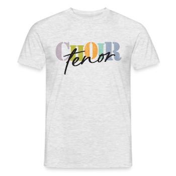 Chorale - Chanteur ténor - T-shirt homme - gris chiné - Devant - AI Model Male 178 dark (178cm)