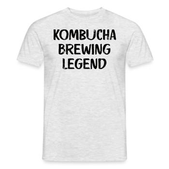 Kombucha Brewing Legend - Männer T-Shirt - Grau meliert - Vorne - AI Model Male 178 dark (178cm)