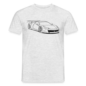custom car outlines - Männer T-Shirt - Grau meliert - Vorne - AI Model Male 178 dark (178cm)