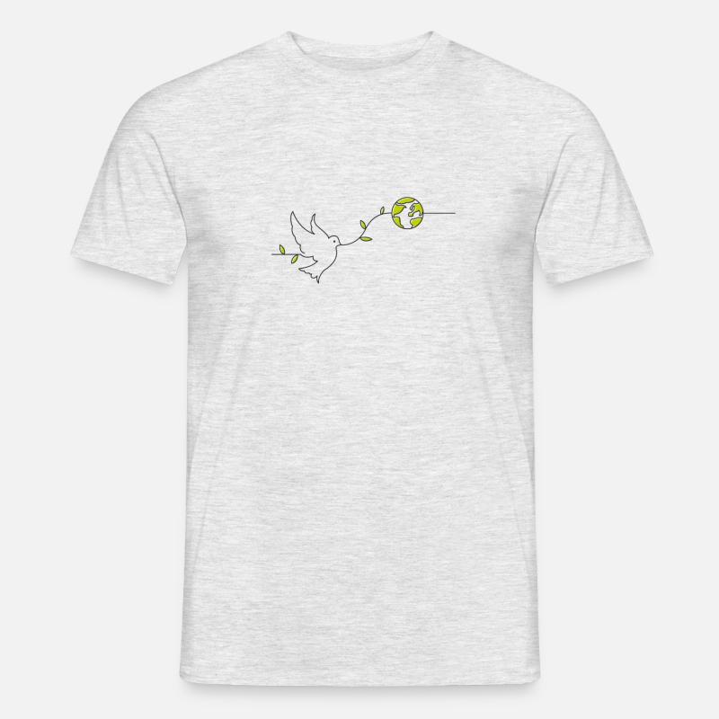Peace - Männer T-Shirt - Grau meliert