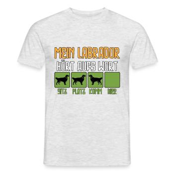 Labrador Besitzer Liebhaber Sprüche witzig Humor - Männer T-Shirt - Grau meliert - Vorne - AI Model Male 178 dark (178cm)