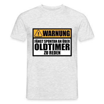 Oldtimer Liebhaber Fans Sprüche Lustig Witzig - Männer T-Shirt - Grau meliert - Vorne - AI Model Male 178 dark (178cm)