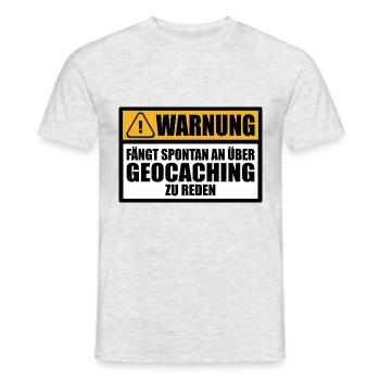 Geocacher Geocaching Witzige Geschenkideen Sprüche - Männer T-Shirt - Grau meliert - Vorne - AI Model Male 178 dark (178cm)