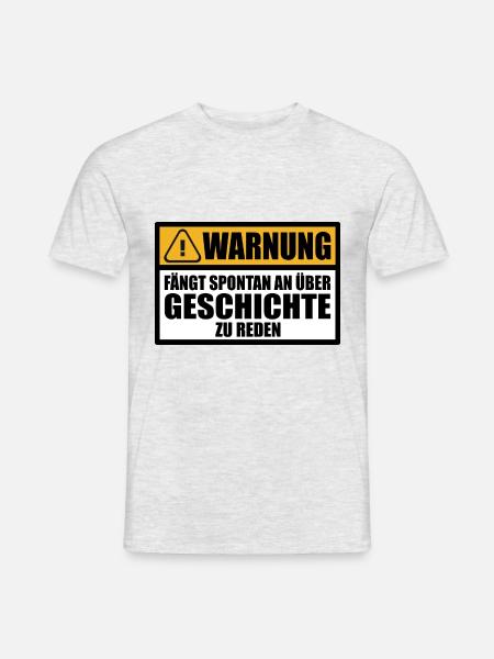 Historiker Geschichte Fans Sprüche Lustig Abschied - Männer T-Shirt - Grau meliert
