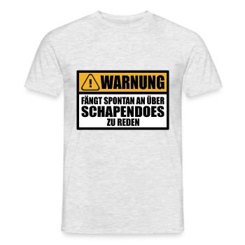 Schapendoes Hund redet Spruch Sprüche Lustig - Männer T-Shirt - Grau meliert - Vorne - AI Model Male 178 dark (178cm)