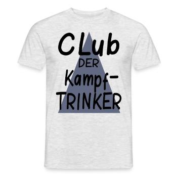 Club der Kampftrinker, mit Humor bei der Sache, - Männer T-Shirt - Grau meliert - Vorne - AI Model Male 178 dark (178cm)