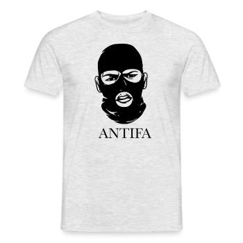 Antifa - T-shirt homme - gris chiné - Devant - AI Model Male 178 dark (178cm)