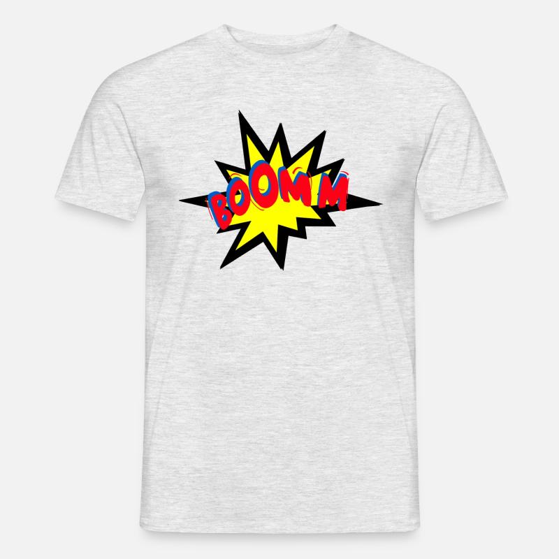 Boomm - Die Comic Explosion - Männer T-Shirt - Grau meliert