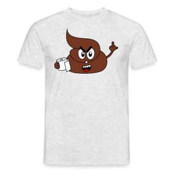 Merde tas de papier hygiénique Corona Virus - T-shirt homme - gris chiné - Devant - AI Model Male 178 dark (178cm)