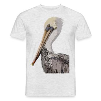 Brown pelican - Men's T-Shirt - heather grey - Front - AI Model Male 178 dark (178cm)