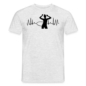 Fréquence cardiaque Hula Puls Hoop Hulahoop Hullern - T-shirt homme - gris chiné - Devant - AI Model Male 178 dark (178cm)