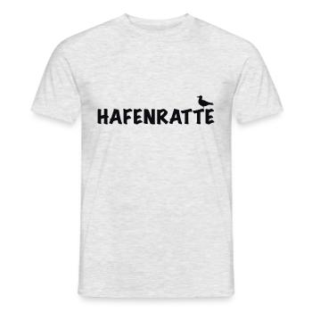 Hafenratte, lustige Sprüche Küste Hamburg Nordsee - Männer T-Shirt - Grau meliert - Vorne - AI Model Male 178 dark (178cm)