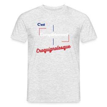 C'est Complètement Croquignolesque - T-shirt homme - gris chiné - Devant - AI Model Male 178 dark (178cm)