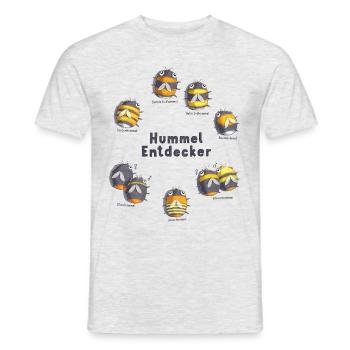 Bumblebee Explorer - do you know all bumblebee species? - Men's T-Shirt - heather grey - Front - AI Model Male 178 dark (178cm)