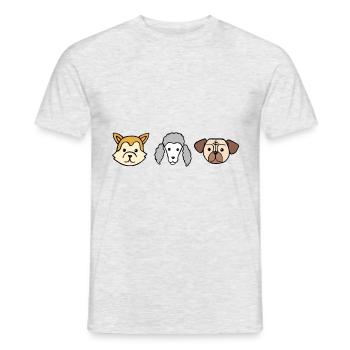 Dog dog lover pet dog owner gift - Men's T-Shirt - heather grey - Front - AI Model Male 178 dark (178cm)