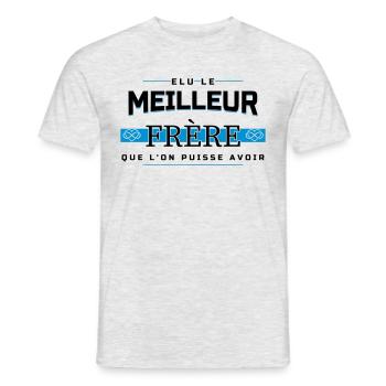 meilleur frere - T-shirt homme - gris chiné - Devant - AI Model Male 178 dark (178cm)