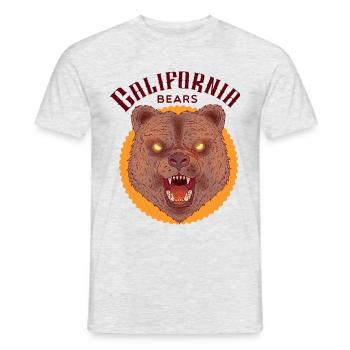böser Bär mit leuchtenden Augen - Männer T-Shirt - Grau meliert - Vorne - AI Model Male 178 dark (178cm)