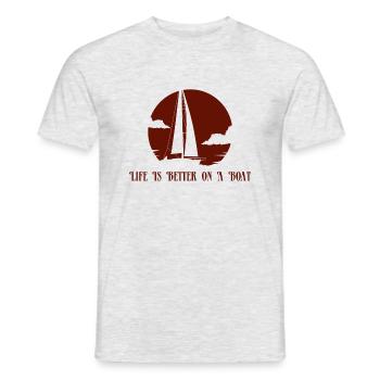 Voile - T-shirt homme - gris chiné - Devant - AI Model Male 178 dark (178cm)