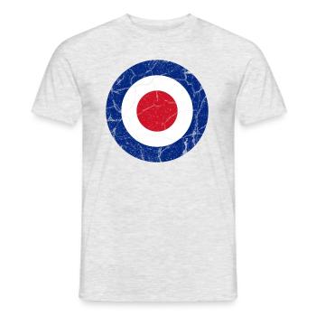 Royal Air Force Roundel Pilot Gift with Cracks - Men's T-Shirt - heather grey - Front - AI Model Male 178 dark (178cm)