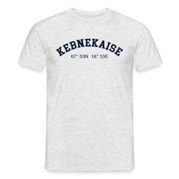 Kebnekaise GPS Wander Coordonnées Suède - T-shirt homme - gris chiné - Devant - AI Model Male 178 dark (178cm)