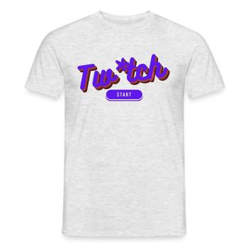 Twi*tch - Men's T-Shirt - heather grey - Front - AI Model Male 178 dark (178cm)