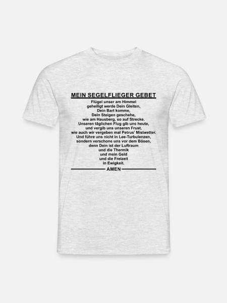 Segelflieger Gebet - Männer T-Shirt - Grau meliert