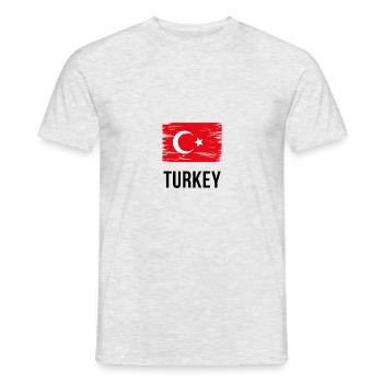 Türkei - "Flagge" - Männer T-Shirt - Grau meliert - Vorne - AI Model Male 178 dark (178cm)