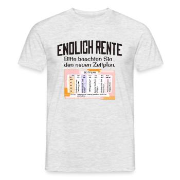 Endlich Rente Zeitplan Tagesablauf Wochenplan - Männer T-Shirt - Grau meliert - Vorne - AI Model Male 178 dark (178cm)