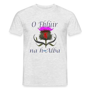 Flower of Scotland wild thistle Alba heritage - Men's T-Shirt - heather grey - Front - AI Model Male 178 dark (178cm)