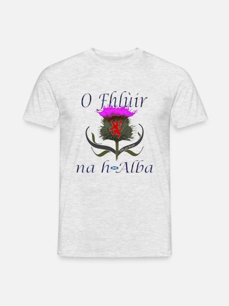 Flower of Scotland wild thistle Alba heritage - Men's T-Shirt - heather grey