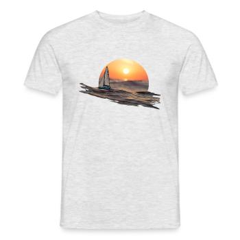Sailor - Segeln, Segelboot - Männer T-Shirt - Grau meliert - Vorne - AI Model Male 178 dark (178cm)
