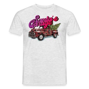 Le garage du Père Noël Nikolaus Retro Truck Noël - T-shirt homme - gris chiné - Devant - AI Model Male 178 dark (178cm)