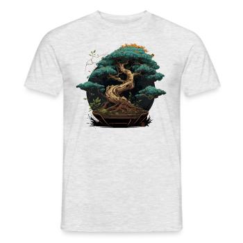 Miniaturbaum - Männer T-Shirt - Grau meliert - Vorne - AI Model Male 178 dark (178cm)
