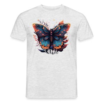 Purple Butterfly - Men's T-Shirt - heather grey - Front - AI Model Male 178 dark (178cm)