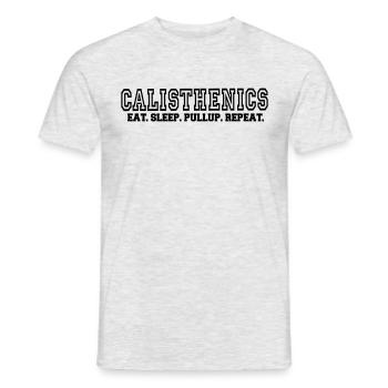 calisthenics - Men's T-Shirt - heather grey - Front - AI Model Male 178 dark (178cm)