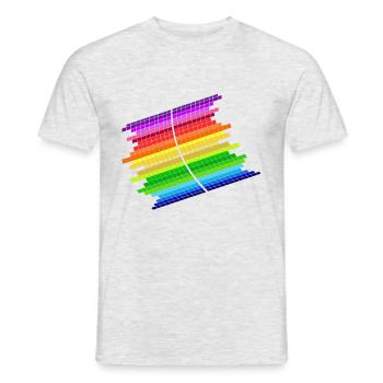 RainBow Equalizer - Männer T-Shirt - Grau meliert - Vorne - AI Model Male 178 dark (178cm)