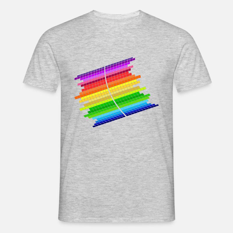 RainBow Equalizer - Männer T-Shirt - Grau meliert