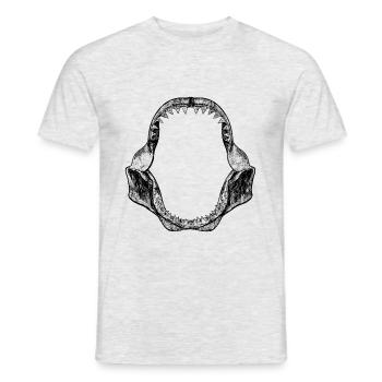 Mâchoires de requin vintage - T-shirt homme - gris chiné - Devant - AI Model Male 178 dark (178cm)