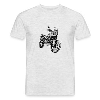 Africa Twin CRF 1000 L - T-shirt homme - gris chiné - Devant - AI Model Male 178 dark (178cm)