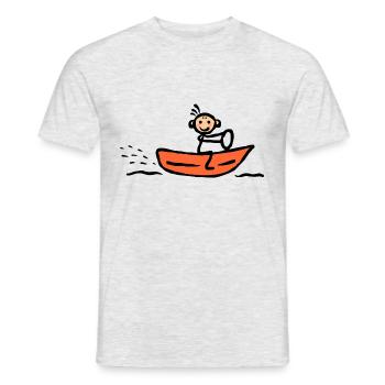 Watersports Ski Jetski ride Motorboat - Men's T-Shirt - heather grey - Front - AI Model Male 178 dark (178cm)