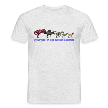 Evolution of the Belgian Malinois - T-shirt homme - gris chiné - Devant - AI Model Male 178 dark (178cm)