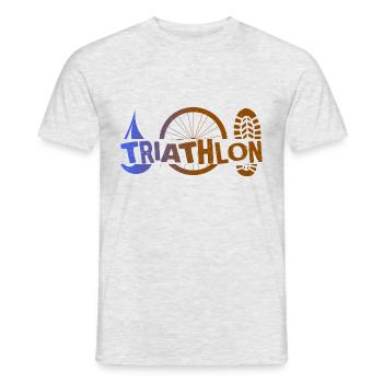 Triathlon Icons - Männer T-Shirt - Grau meliert - Vorne - AI Model Male 178 dark (178cm)