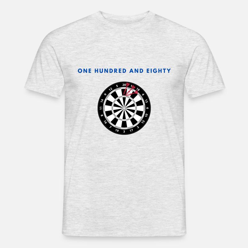 Darts - one hundred and eighty - Männer T-Shirt - Grau meliert
