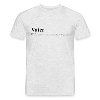 Vater Definition - Männer T-Shirt - Grau meliert - Vorne - AI Model Male 178 dark (178cm)